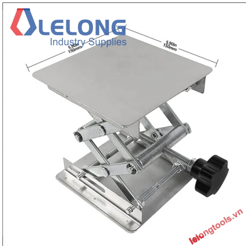 BÀN NÂNG HẠ MINI 150x150, THÉP KHÔNG RỈ