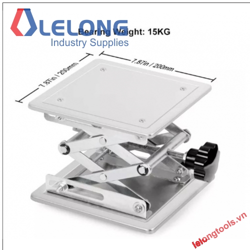 BÀN NÂNG HẠ MINI 200x200, THÉP KHÔNG RỈ 