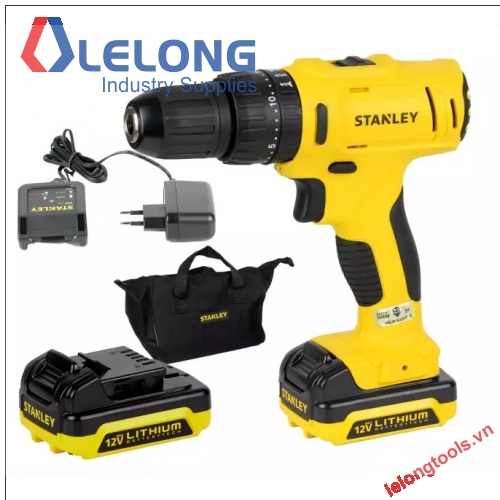 Máy khoan vặn vít pin 12V Stanley SCH121S2 - Có búa